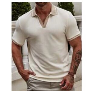 Men's Cream Polo Shirt